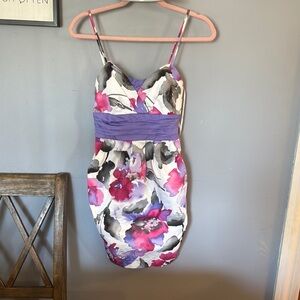 Candie's Purple and Pink Spaghetti Strap Mini Dress
